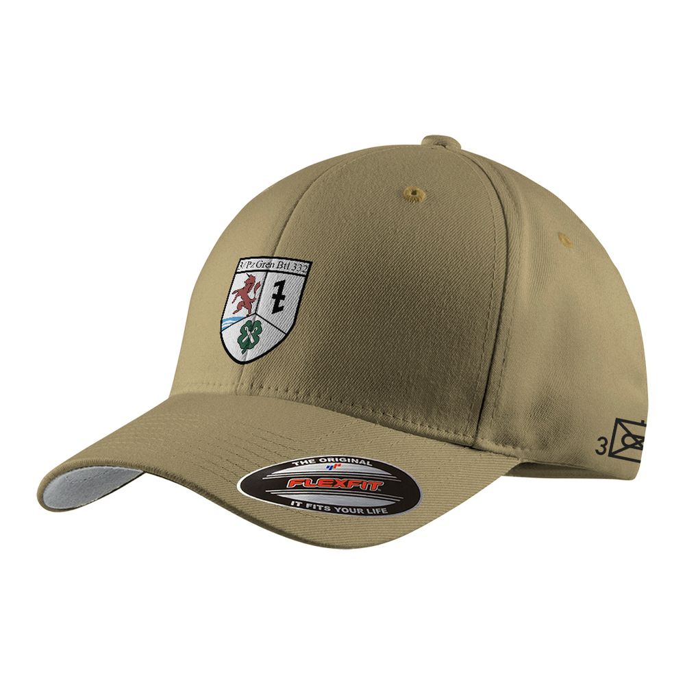 Flexfit Embroidered Cap 3rd Panzergrenadier Battalion 332nd German Armed Forces Coat of Armored Infantry #47768