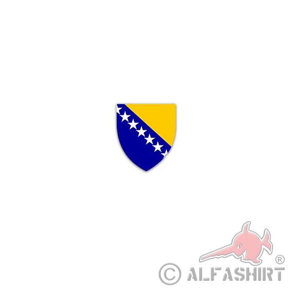 Aufkleber/Sticker Wappen Bosnien und Herzegowina Bosnisch Sarajevo 6x7cm A3229