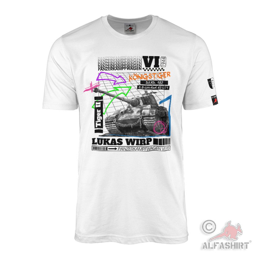 Lukas Wirp T-Shirt Königstiger Panzer Panzerkampfwagen VI Tiger II SdKfz #45935