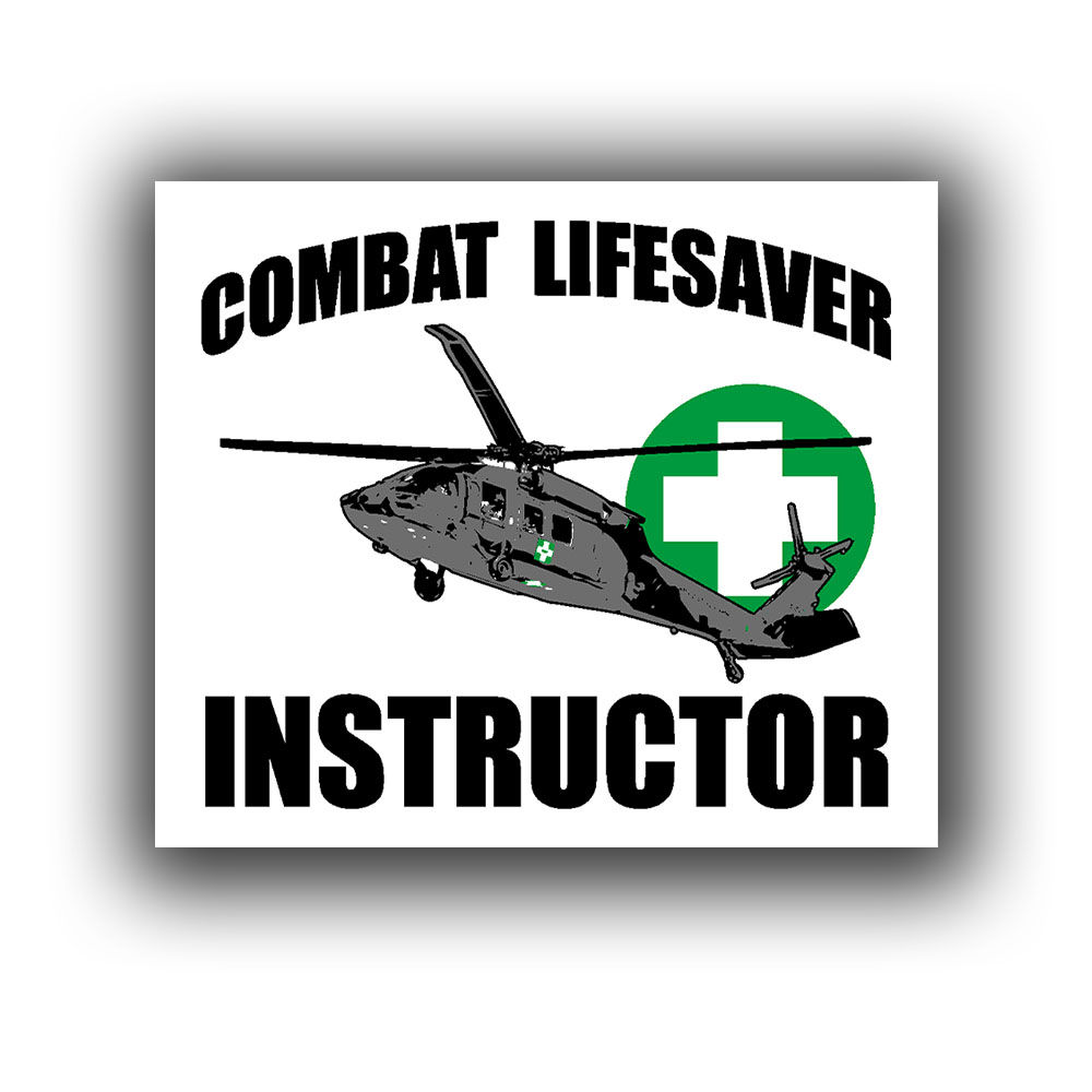 Sticker Combat Lifesaver Instructor CLS Instructor BW Sani 8x7cm A3495