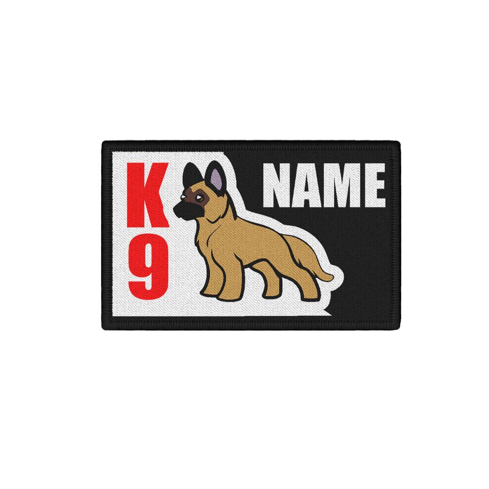 Patch K9 Belgischer Schäferhund Name Diensthund Einsatz personalisierbar #44854