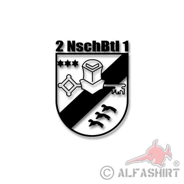 2 Nachschub Bataillon 1 NschBtl Sticker Wappen Abzeichen Bundeswehr 10x8cm#A4284