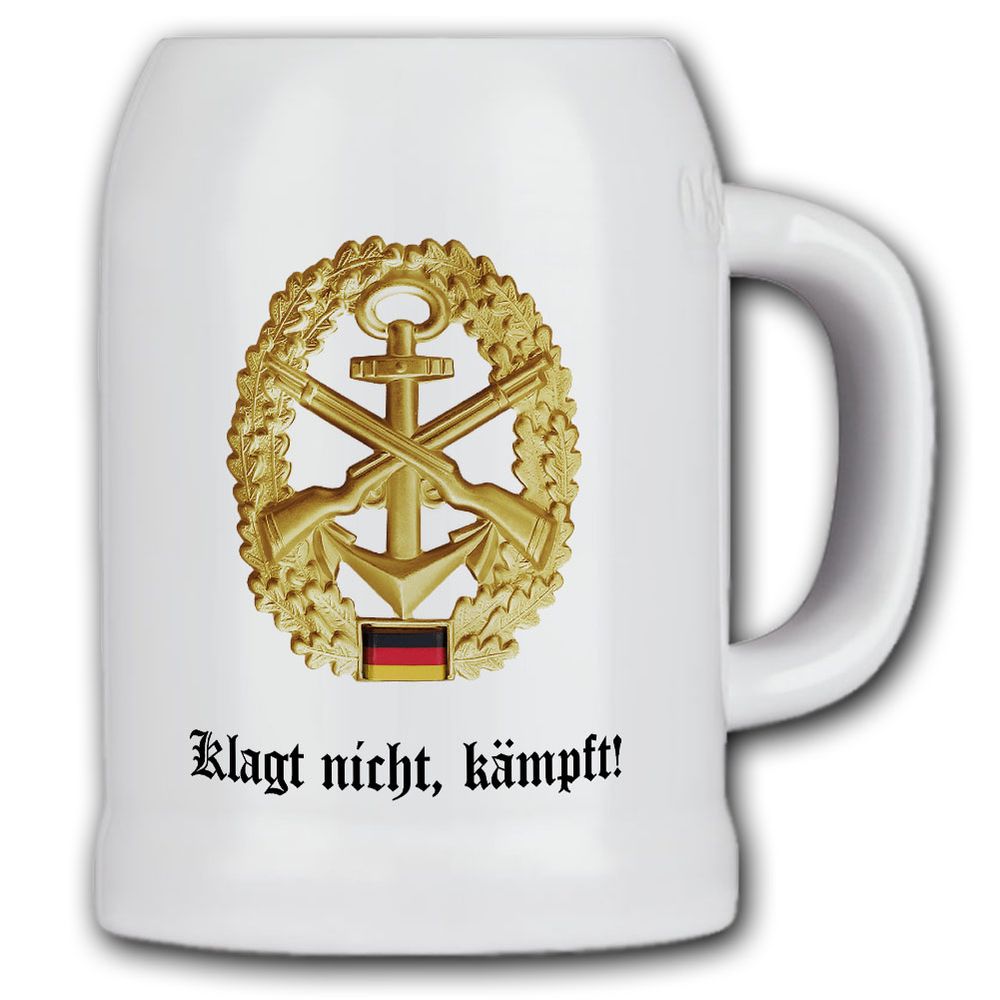 Krug / Bierkrug 0,5l - Barettabzeichen MSK Marine Sicherungskräfte #11821
