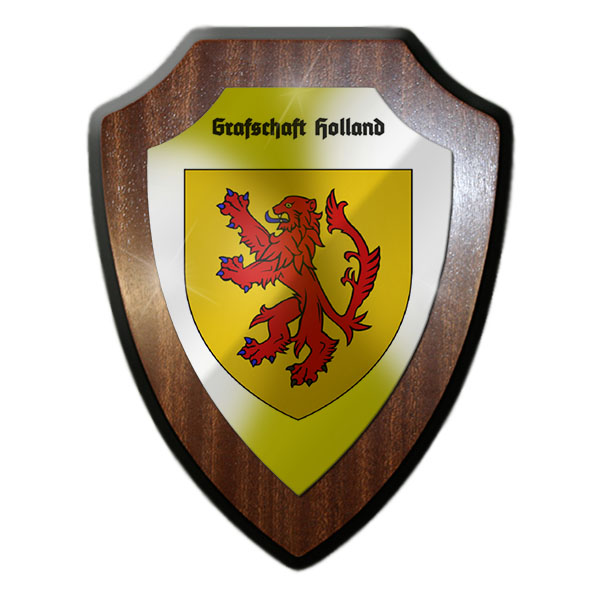 Wappenschild / Wandschild / Grafschaft Holland Heiligen Römischen Reich Niederlande Wappen - #25457