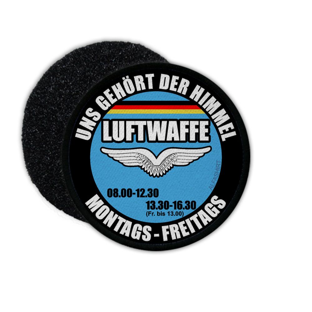 9 cm Patch Luftwaffe uns gehört der Himmel Humor Einsatzbereitschaft #32877