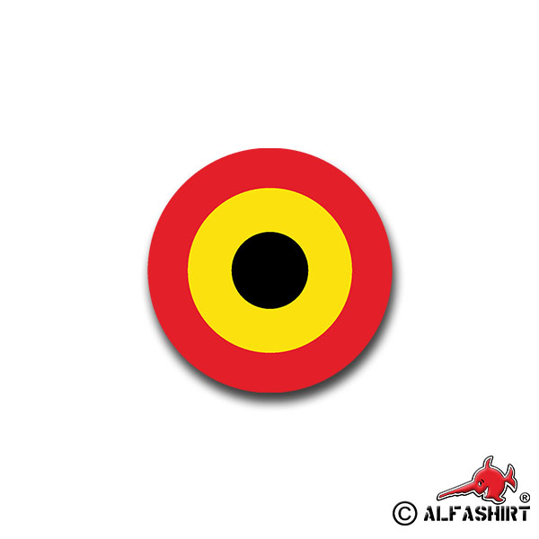 Sticker Roundel of Belgian Air Force Air Force 7x7cm A1365