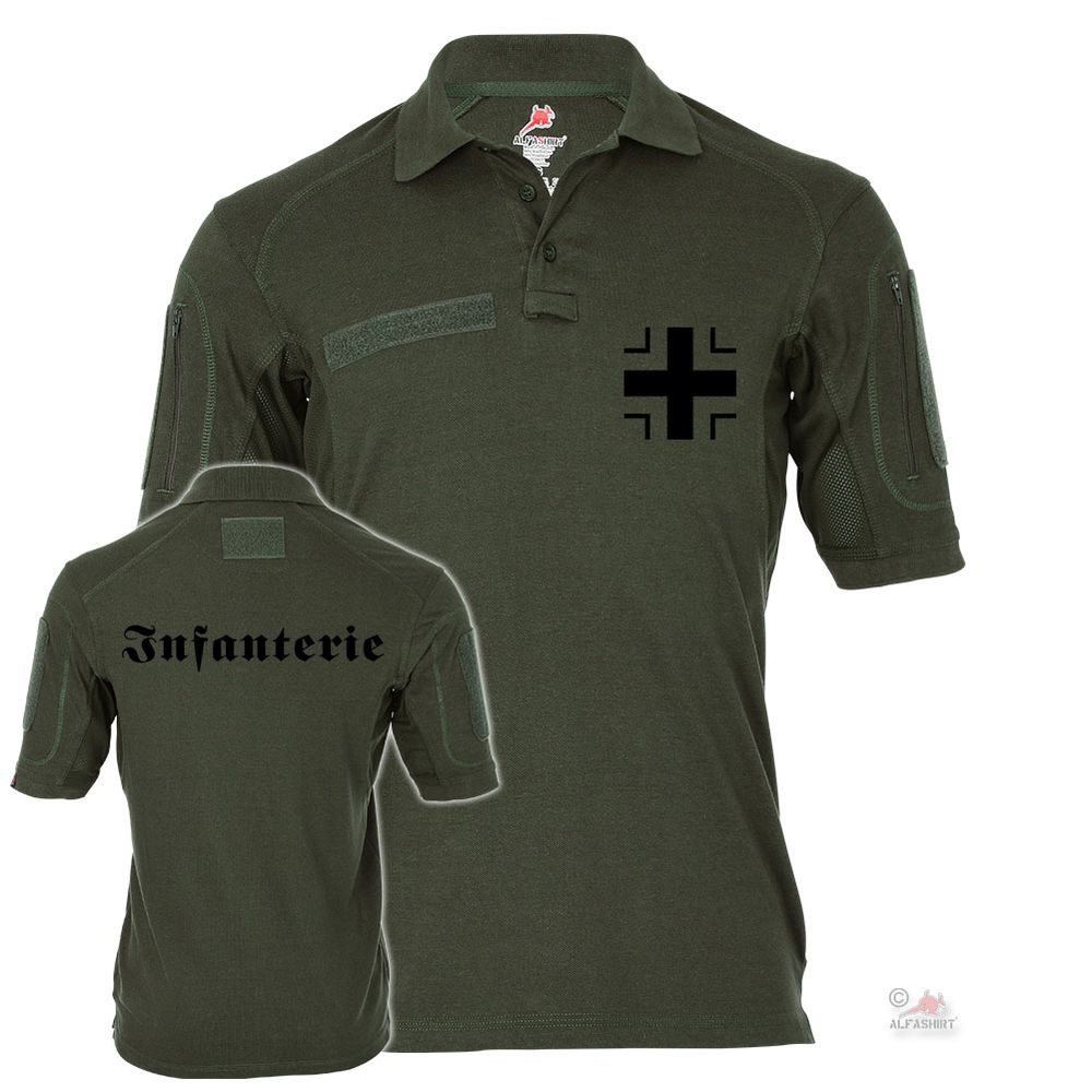 Tactical Poloshirt Alfa Infanterie Balkenkreuz Soldat Einheit BW #19461