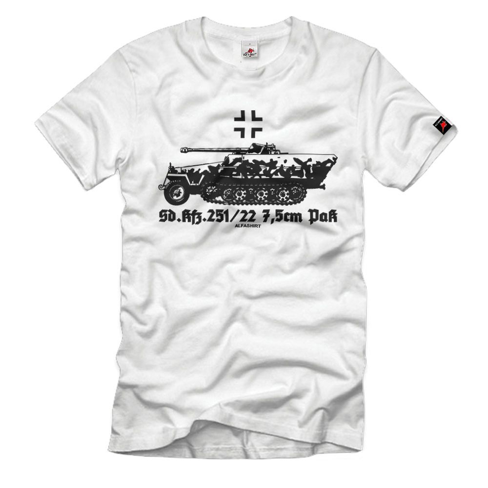 SdKfz 251 22 7,5cm Pak Halbkette Normandy Panzerjäger T-Shirt#33092