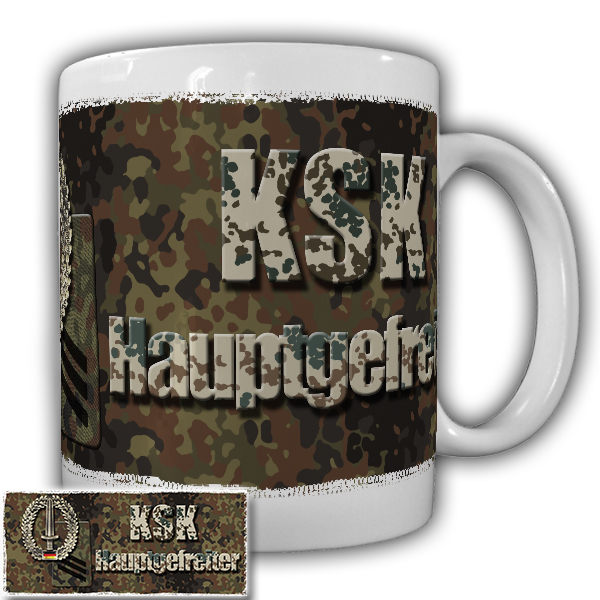 KSK Hauptgefreiter der Spezialkräfte Barettabzeichen HG HGefr DstGrd Dienstgradabzeichen Tasse #20916