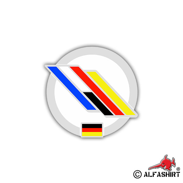 Aufkleber/Sticker Französisches Barettabzeichen Brigade Eurokorp 7x7cm #A967
