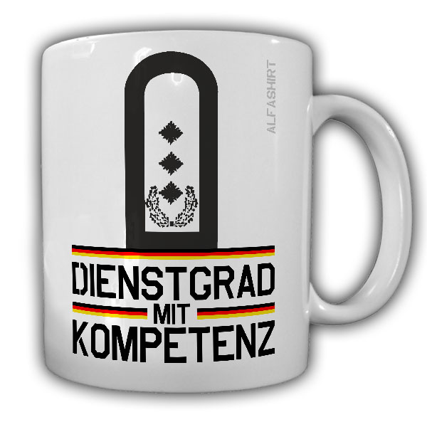 Tasse Oberst Dienstgrad Bundeswehr Oberst Schulterklappe Kaffee Becher #20716