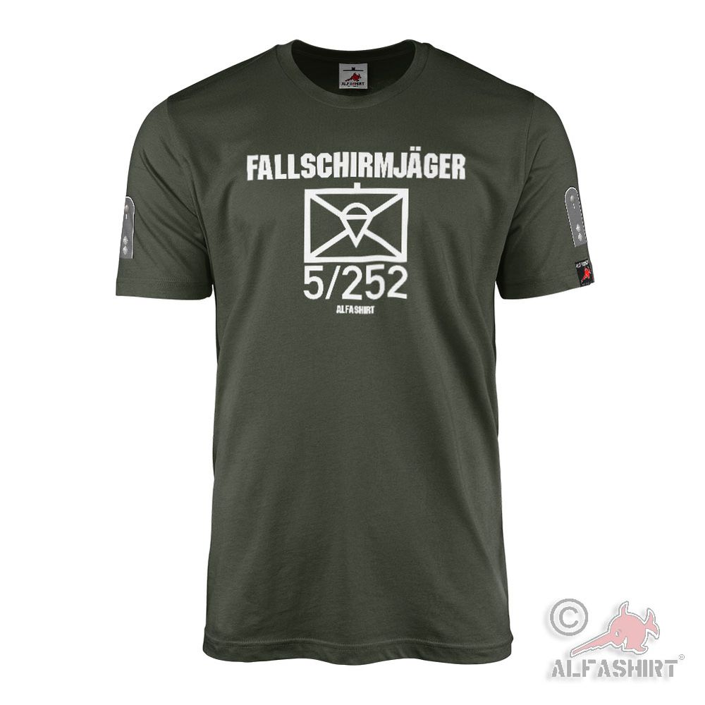 T-Shirt Fallschirmjäger taktisches Zeichen 5 Kompanie FschJgBtl 252 #45283