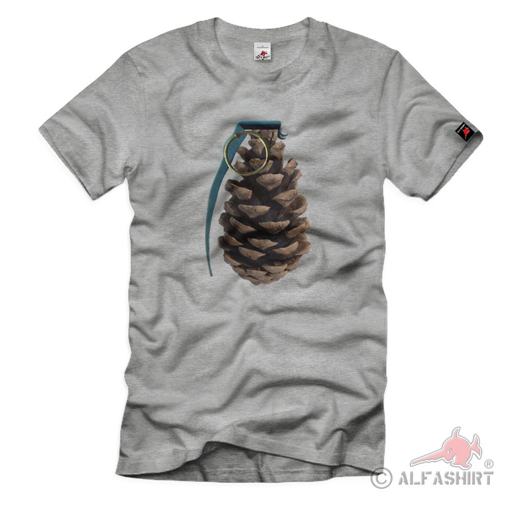 Pine cone hand grenade Austria Bio Eco Fun Zapfen Army T-Shirt # 668