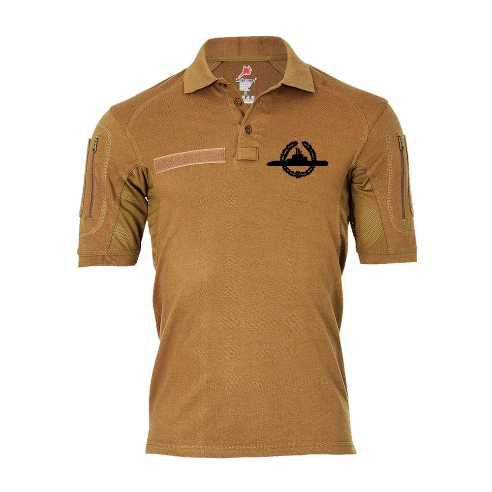 Tactical polo shirt Alfa - U Boat Badge BW Submarine Federal Navy # 19295