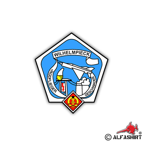 Sticker Jagdfliegergeschwader 7 Wilhelm Pieck Badge 7x6cm A1228