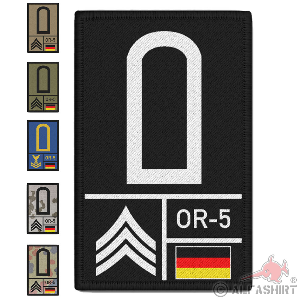 Rank Patch 9.8x6cm blood group Nato Bundeswehr rank patch tropical shirt #39132