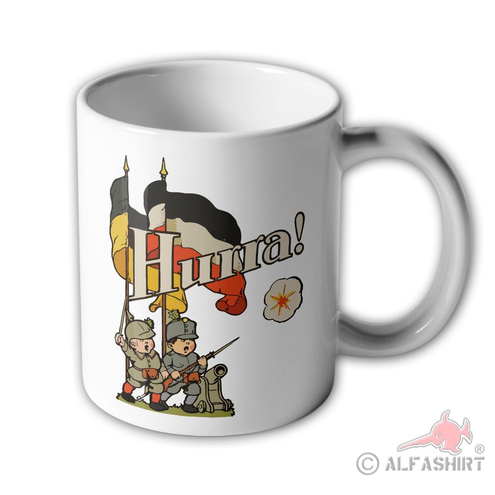 Tasse Parole HURRA Österreich Ungarn Deutschland Zeichnung Becher#3084