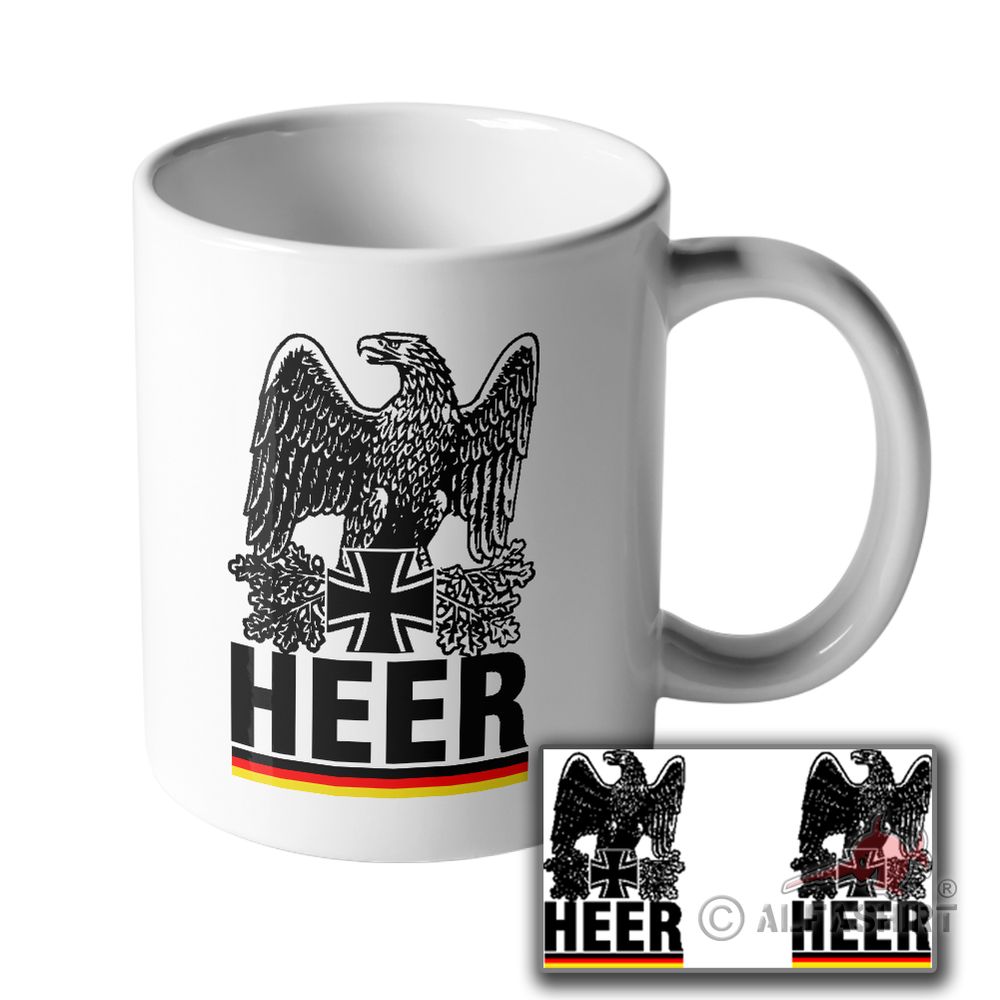 Tasse Heer BW Adler Deutschland Abzeichen Bundeswehr Truppe Kameraden #37645