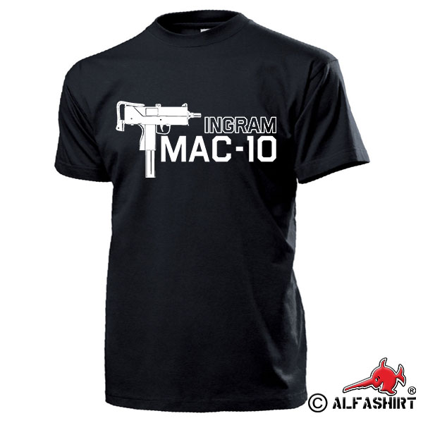 MAC-10 Ingram UZI Maschinenpistole US Army USA Waffe Amerika T Shirt #16032