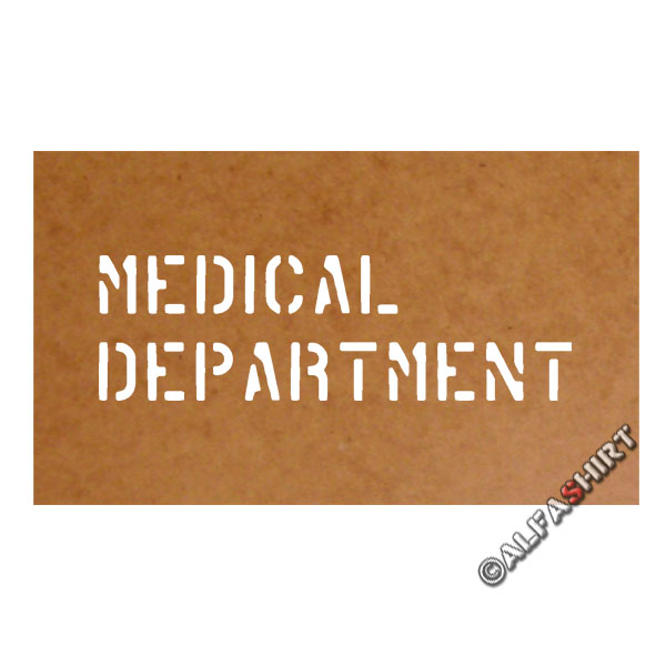 Medical Department stencil oil carton painting template 5,2x20cm # 15214