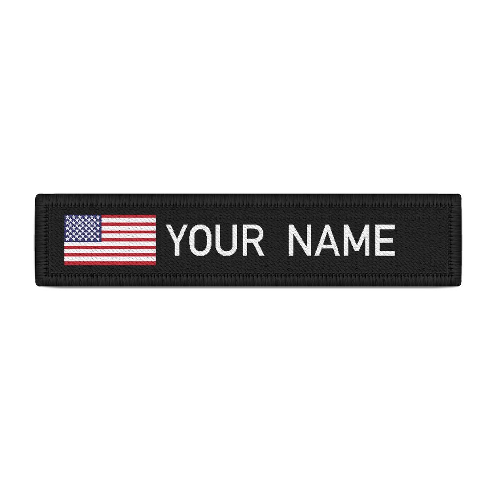 Namenschild Patch Amerika Land Flagge Name Nachname Fahne USA Staaten #37368