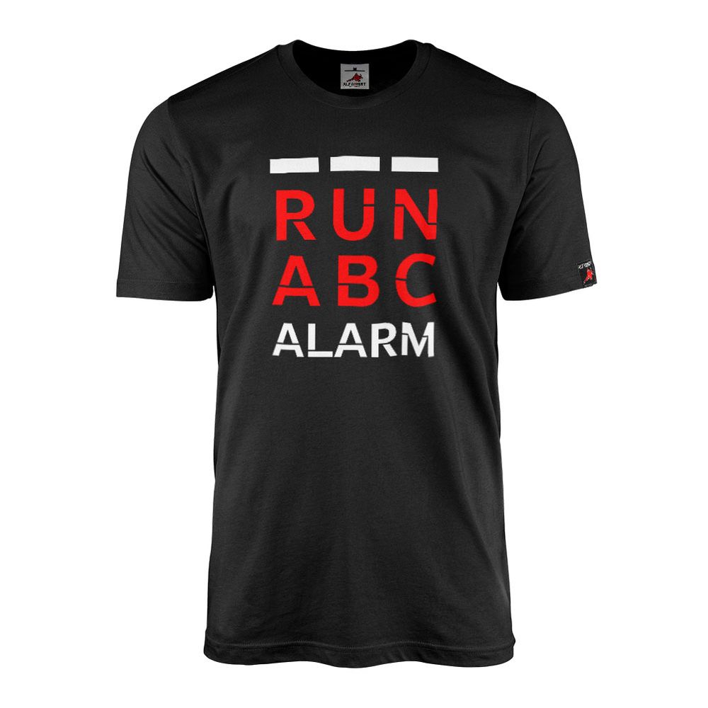RUN ABC Alarm Bundeswehr Gasmaske Fun T-Shirt #35524