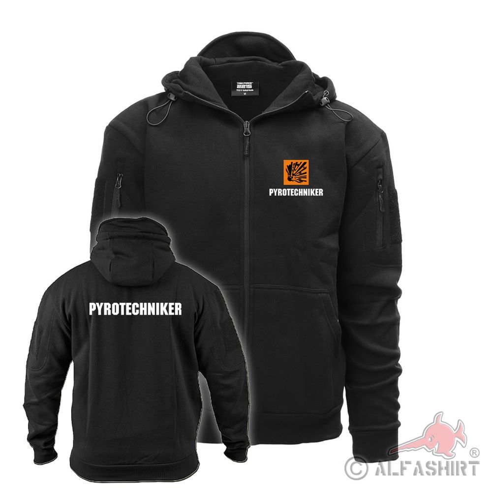 Tactical Hoodie Pyrotechniker Explosiv Warnung Beruf Material #43883