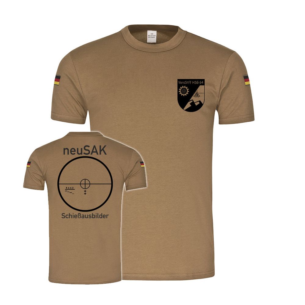BW Tropen VersStff HGD 64 neuSAK Schießausbilder CH-53 T-Shirt#33354