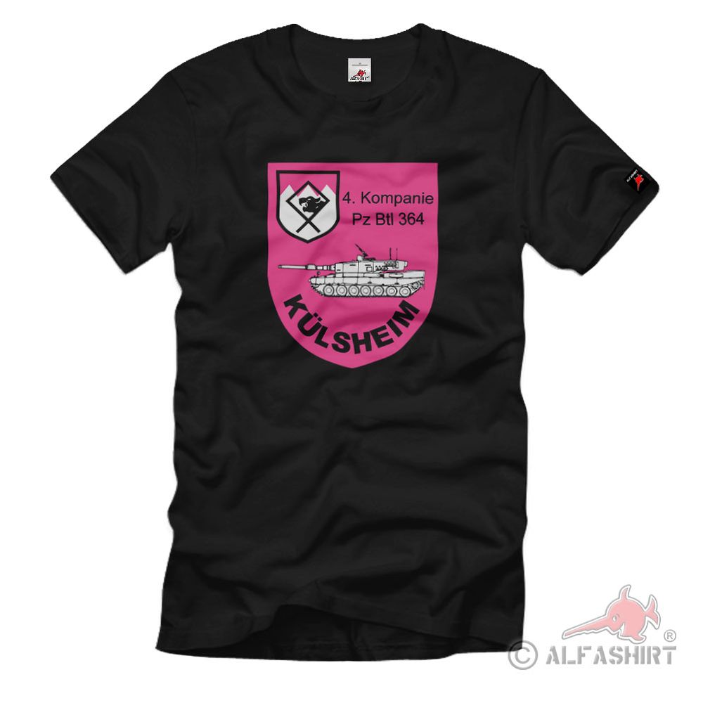 4 KpPzBtl 364 Külsheim Bundeswehr Wappen Militär Einheit Emblem T-Shirt #38920