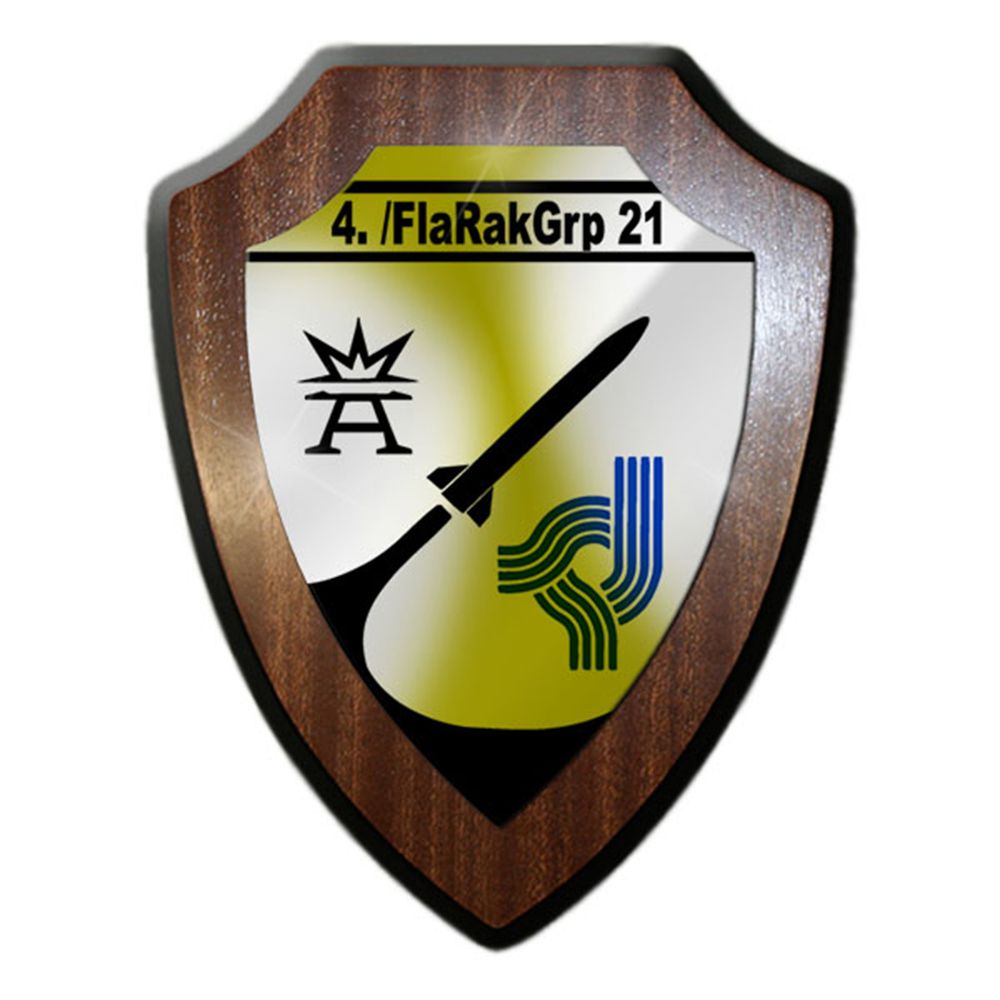 Wappenschild/Wandschild -4 FlaRakGrp 21 Luftwaffe Flugabwehr Bundeswehr #14096 