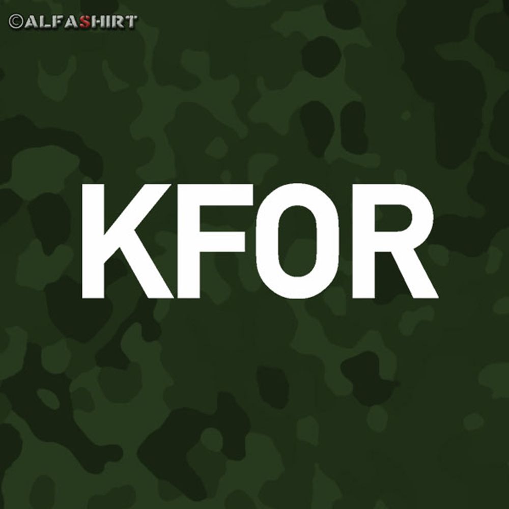 Aufkleber/Sticker KFOR Kosovo Force Kosovokrieg Nato Bundeswehr 10x3cm #A542