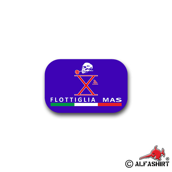 Sticker Flottiglia MAS Special Unit Navy Italy 10x7cm A1738