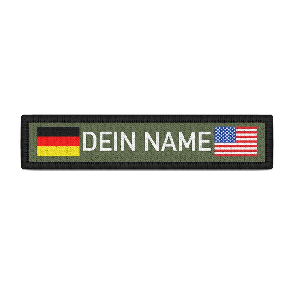 Deutschland USA Namenschild Patch mit Namen Oliv Name Deutsch  #46943