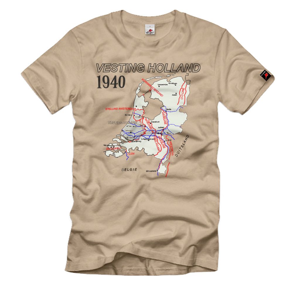 Vesting Holland 1940 Fortress Defense Netherlands WW2 T-Shirt # 33206