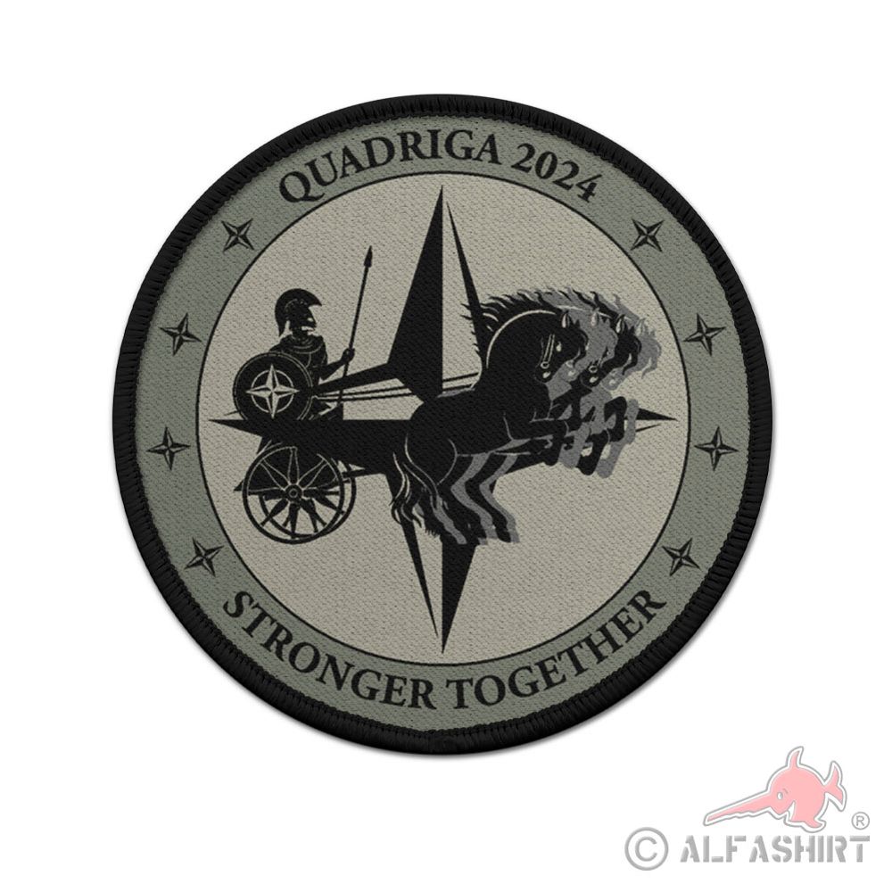 Patch camo QUADRIGA 2024 Tarn Aufnäher Nato Grand Center Bundeswehr Übung #44138