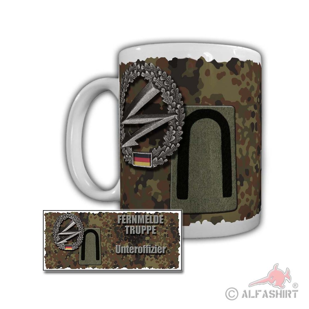 Tasse Fernmeldetruppe Unteroffizier Sat Com Sprechfunk Fernsprech Uffz #29519
