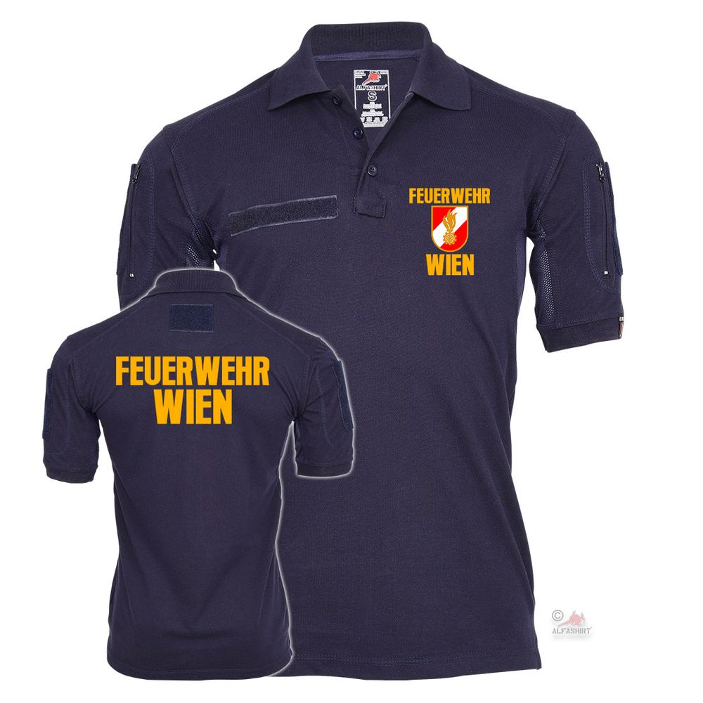 Tactical polo fire brigade Vienna service coat of arms extinguishing train Austria Shirt#39015