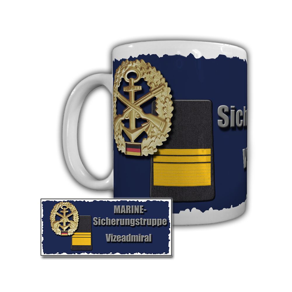 Tasse Marine Sicherungstruppe Vizeadmiral Tender Rhein Klasse Bundeswehr #29342