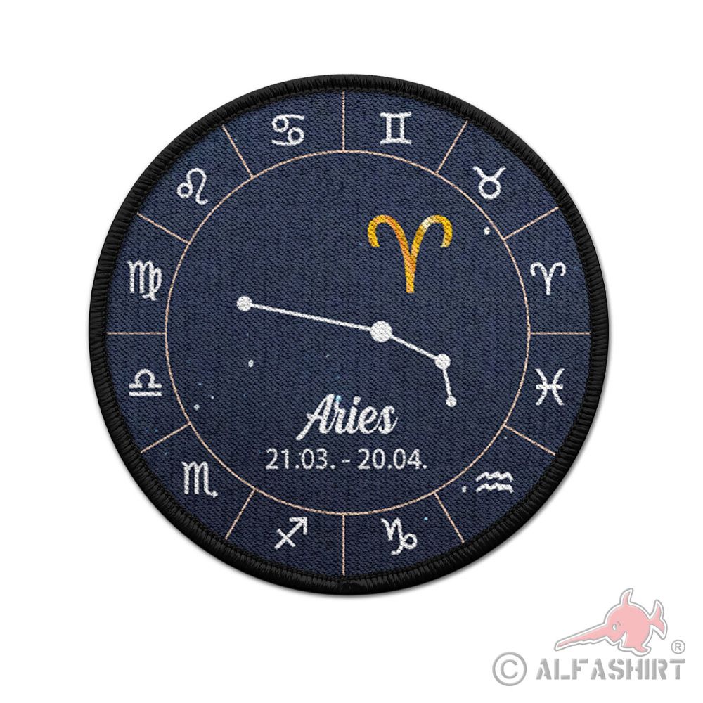 Patch 9cm zodiac signs Aries Aries March April Astrology #42988