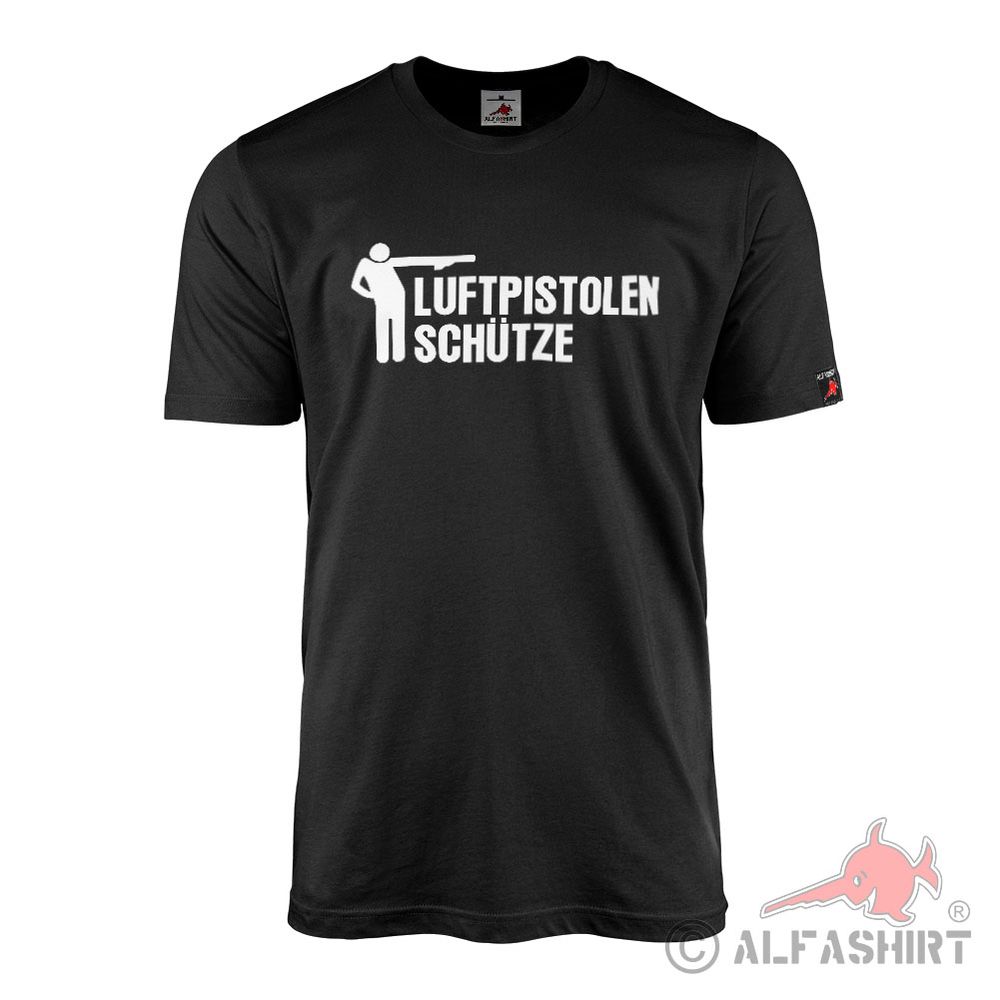 T-Shirt Luftpistole Schütze Schießsport Luftpistolenschießen Zielscheibe #43740