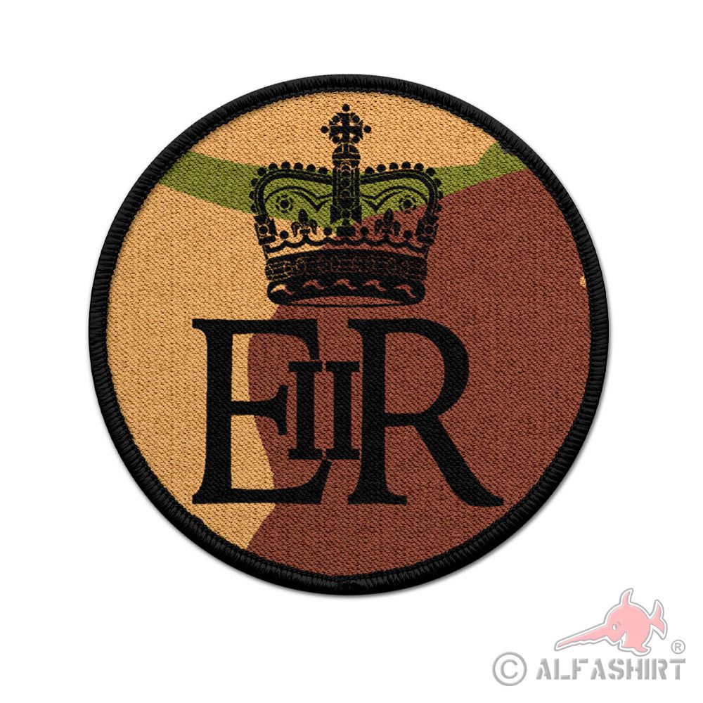 Patch Queen Elizabeth 2 DPM Camo Brit Uniform Royal Cypher Royal Air 7.5cm#40472