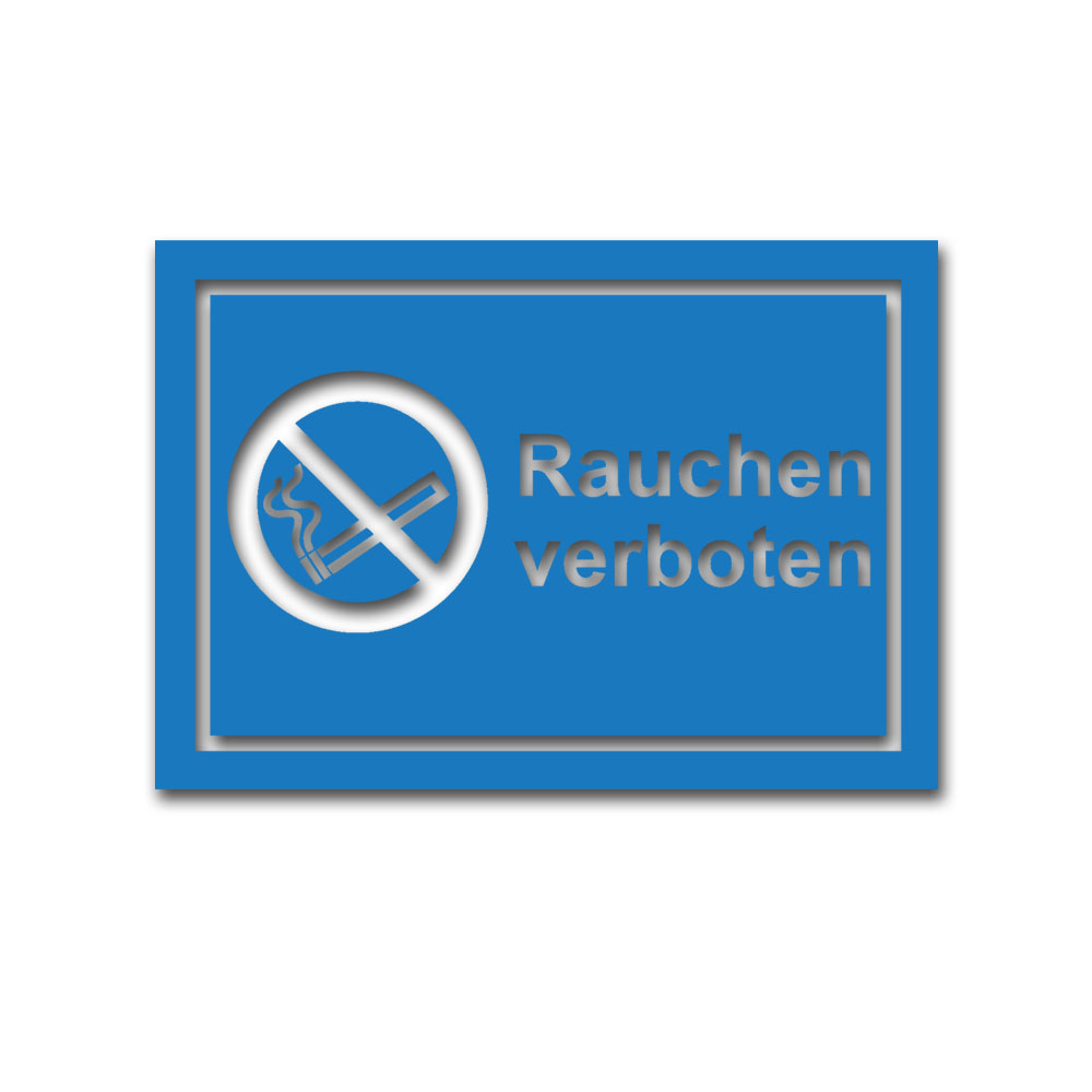Lackierschablone Aufkleber 45x30cm Rauchen Verboten Hinweisschild #A6455