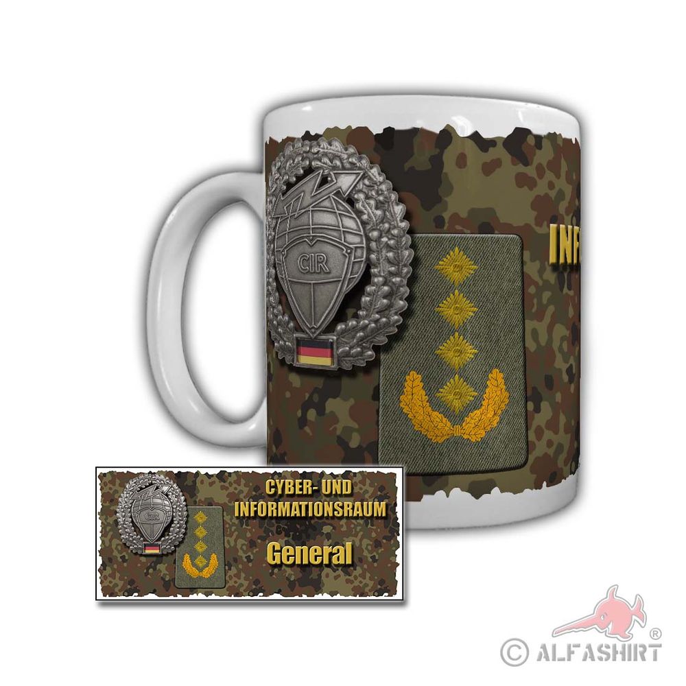 Tasse Cyber- und Informationsraum General Zentrum Bundeswehr  #29416