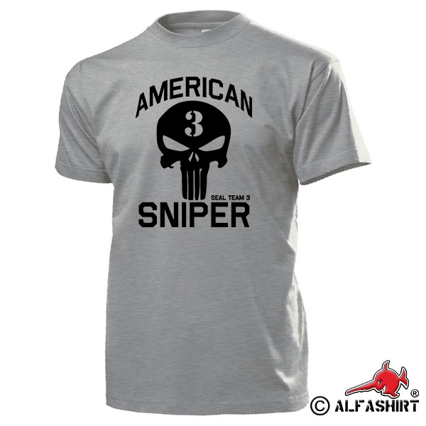 American Sniper Scharfschütze Navy Seal Team 3 Seals T Shirt #15936