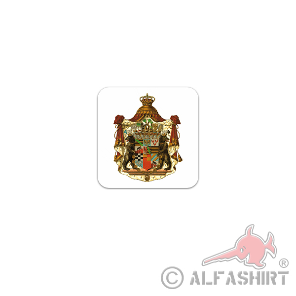 Aufkleber/Sticker Herzogtum Anhalt Wappen Gliedstaat Dessau 7x7cm A3275