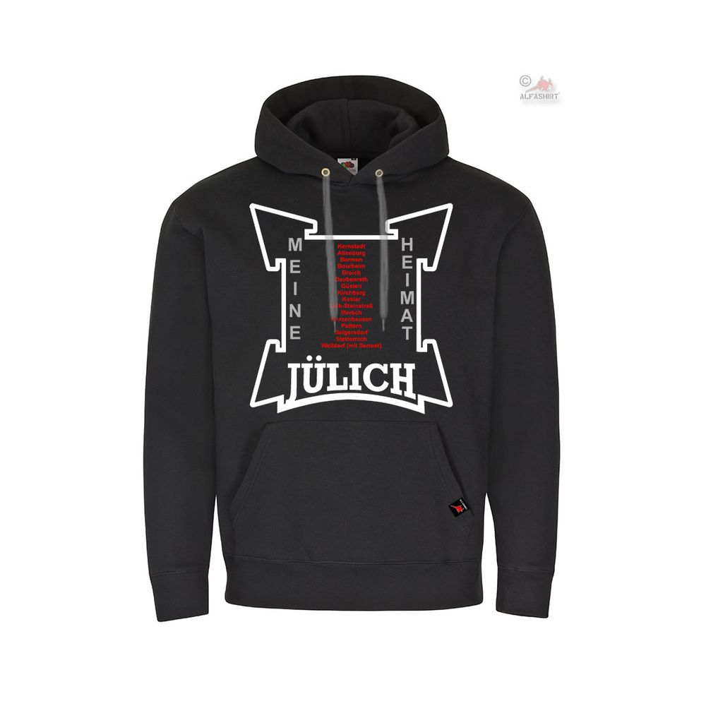 Hoodie Jülich meine Heimat Zitadelle Kreis Festung Schloss Schule #30641