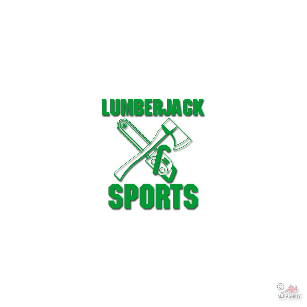 Lumberjack Sports Baumfäller Holzfäller Axt Kettensäge Aufkleber 7x7cm #26582