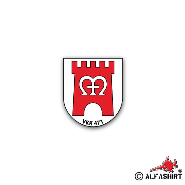 Aufkleber/Sticker VKK 471 Stabskompanie Verteidigungskreiskommando 6x7cm#A2273