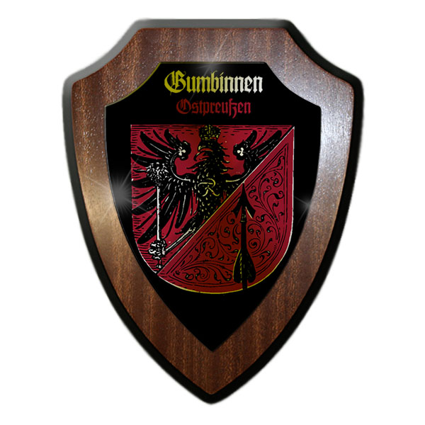 Wappenschild Gumbinnen Ostpreußen Heimat Stadt Gussew Wappen ABzeichen #24308