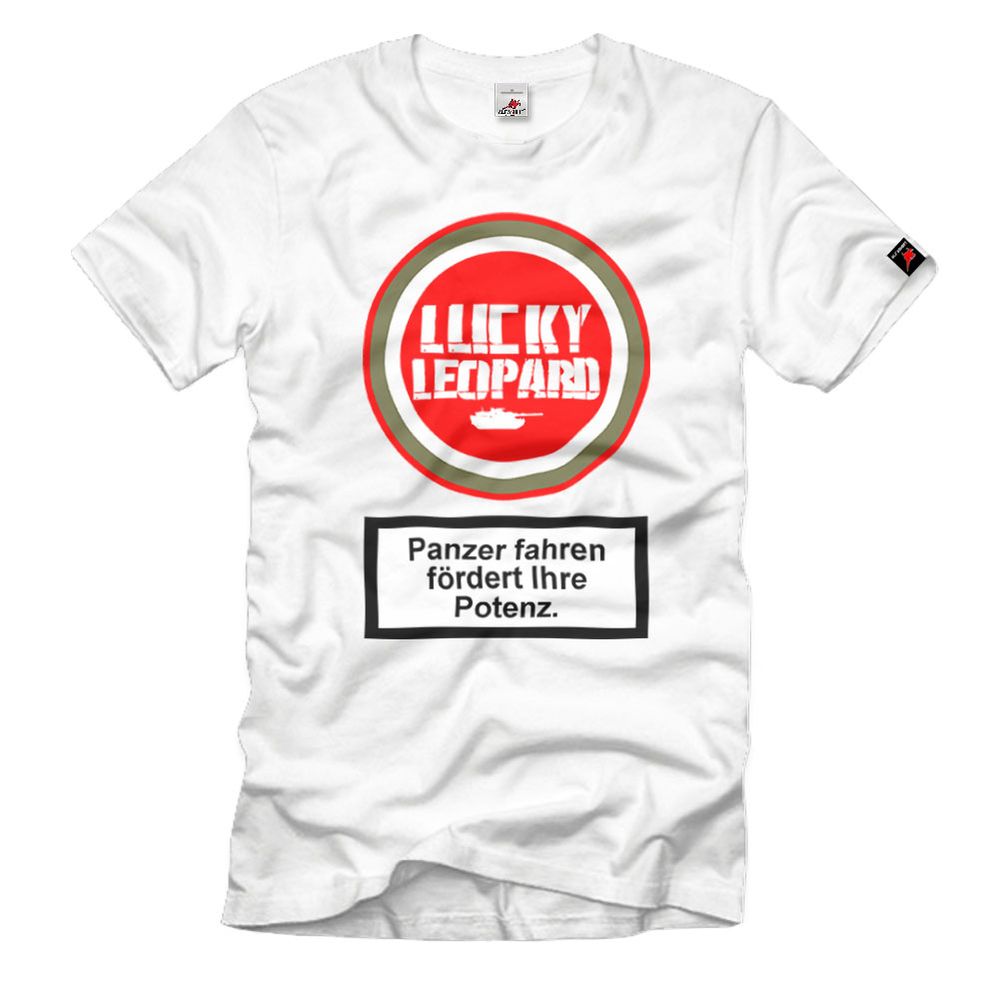 Lucky Leopard Panzer fahren fördert Ihre Potenz Leo2 Zigaretten T-Shirt#37022